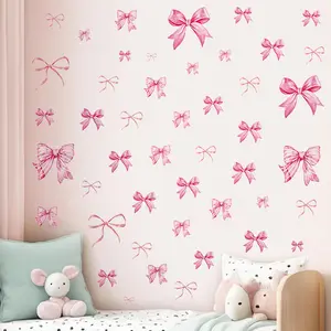 Bow Wall Sticker, Decorative Wall Sticker, Bohemian Style Girl Room Decor, PVC Material, Home Window Decoration, Festival Christmas Universal Use