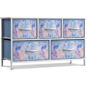 Sorbus Furniture 5-Drawer Dresser in Tie-Dye Colors - Ideal for Nursery, Playroom, or Bedroom