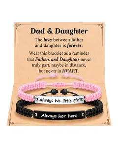 Father Daughter Bracelet Birthday Father's Day Christmas Gift for Dad Daddy from Daughter Gift