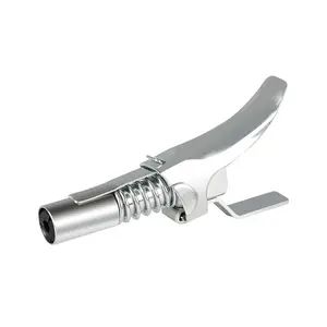 Grease Gun Coupler locks onto Zerk fittings. Grease goes in, not on the machine. World's best-selling original locking grease coupler. Rated 12,000 PSI. Long-lasting rebuildable tool.