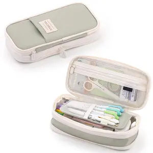 Colorful Large Storage Pencil Case Pen Bag with Zipper Big Capacity Pouch Organizer for Office Travel Holder Box