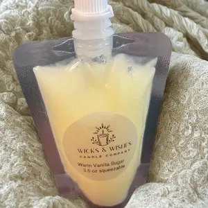 Warm vanilla Sugar Wax Candle, 3 oz Squeezable Home Decor Candle