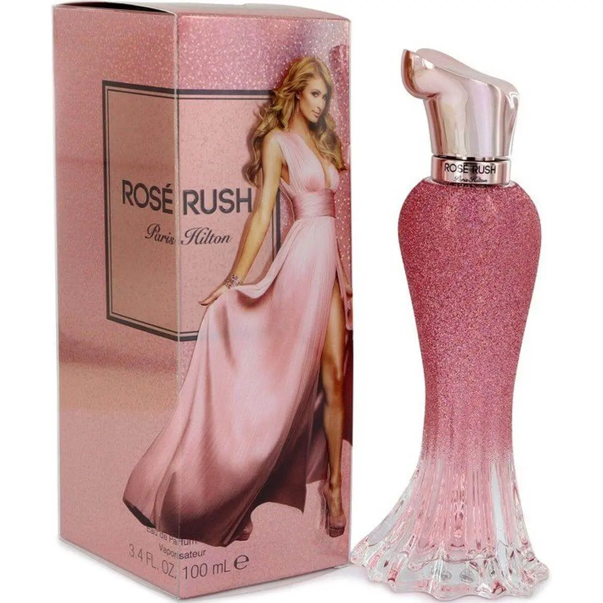Paris Hilton Rose Rush Enhanced Rose EDP Spray for Women, 3.4 fl oz Aromatic Floral EDP Fragrances, Elegant Feminine Bottle Women's Fragrance, New in Box