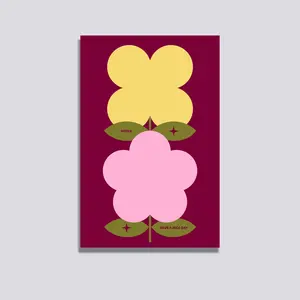 Notepad Maroon Bloom