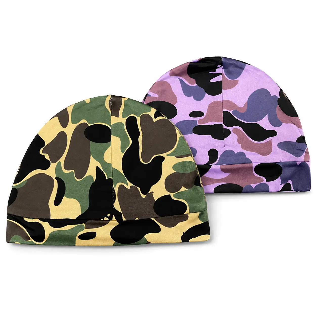 Unisex Camo Skull Cap, Lightweight Stretch Beanie for Running, Cycling and Everyday Wear
