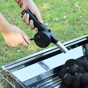 Hand Crank Fireplace Blower, Portable Handheld Fire Starter, Outdoor Grill Camping Torch, Flame Igniter for Picnics Hiking