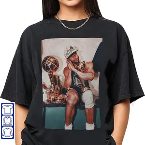 Steph Curry Graphic Tee , Golden State Warriors, Championship Trophy T-Shirt Cotton Crewneck Made Using 100% Us Cotton, Design & Printed In The USA