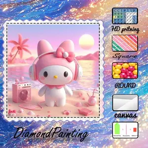 5D-DIY, advanced velvet canvas, diamond art, diamond painting, cute; beach AB diamonds, fairy dust diamonds, crystal diamonds, perfect home decoration, handmade diamond art painting kit, special craft diamond art kit, Diamond Painting Kits, Handicraft