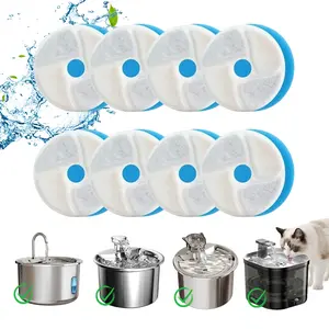 8/18PCS Cat Water Fountain Filters, Replacement Filters for Multiple Cat and Dog Fountains, Pet Drinking Machine Parts