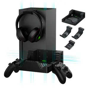 Wiilkac Wall Mount for Xbox Series X with 2 Controller Holders & 1 Headset Stand Kit for Easy Install & Secure Setup