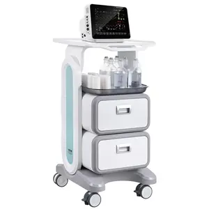 VEVOR 3 Tiers Lab Carts,  Lab Utility Cart with 2 Drawers & 1 Top Tray, Mobile Medical Cart with ABS Material, Lab Rolling Cart with 4 Silent Wheels for Lab, Clinic, Hospital, Salon, White