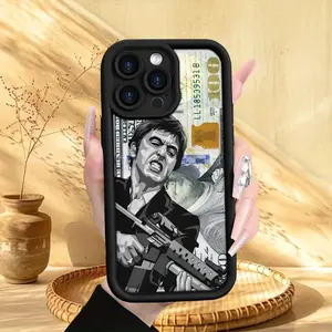 Creative Scar Face Painted Pattern Case for iPhone 17 Pro Max Plus Air/16/15/14/13/12/11 Samsung Galaxy S25 S24 S23 S22 Ultra Plus FE