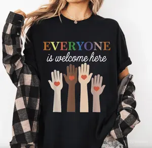 Idaho teacher shirt everyone is welcome here T-Shirt, inclusion and equality sweatshirt, protest and resist tee, Idaho teacher shirt Unisex Hoodie Top