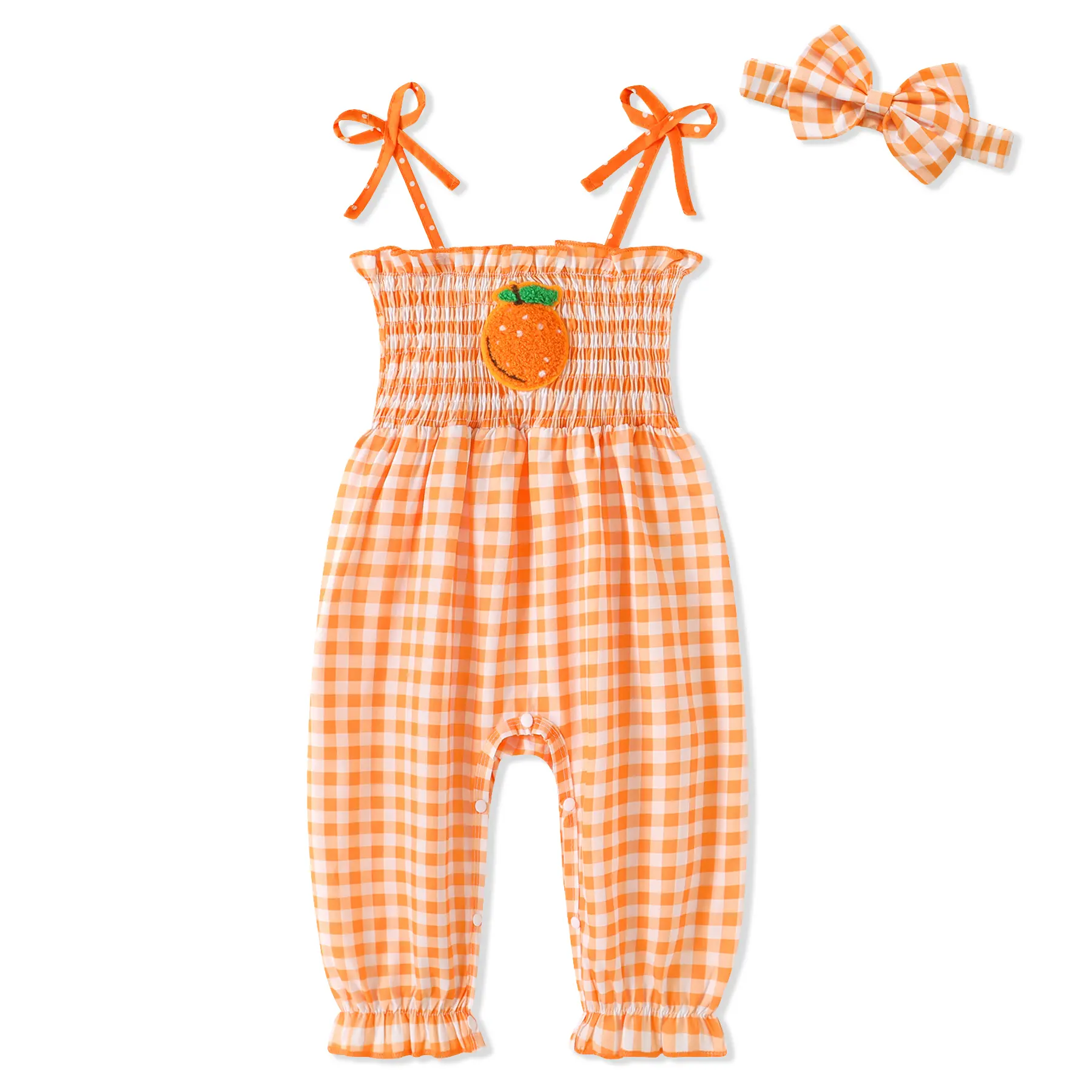 Baby Girl Clothes Sleeveless Romper Jumpsuit with Headband Summer Infant Outfits for 0-24 Months