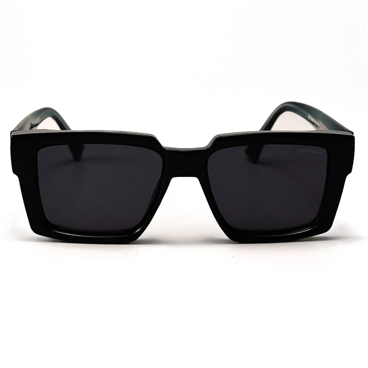 Paloma - Black - Tangle Free Rectangular Sunglasses - Certified Shatter-Resistant Lenses - For Women & Men