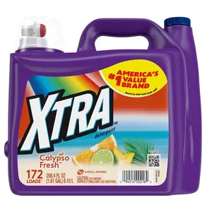 Xtra 206.4 fl. oz. Calypso Fresh Liquid Laundry Detergent, (172-Loads) Household Tropical, Calypso Fresh Scent with Mango Pineapple & Musk, Works in Standard & HE Washing Machines, Reliable Performance at Great Value