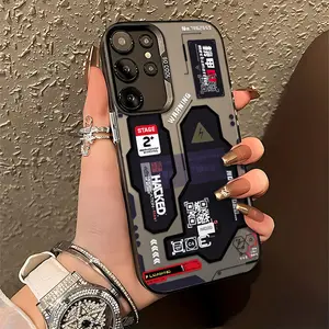 Hacker Creative Mecha Case For Samsung Galaxy S26 S25 S24 S23 S22 S21 Ultra Plus FE For iphone 17 16 15 14 13 12 11 17Air Plus Pro Promax Matte Cover
