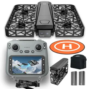 Drones, intelligent follow function, 4.5-inch screen remote control, high-definition image transmission, electrically adjustable dual cameras, automatic following, lightweight palm-sized drone, foldable portable design, is an excellent travel gadget.