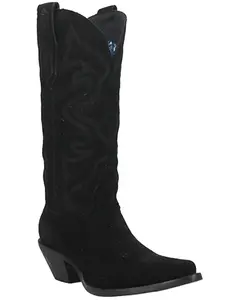 Dingo Women's Women'S Out West Suede Western Boot Round Toe - Di 920-Black