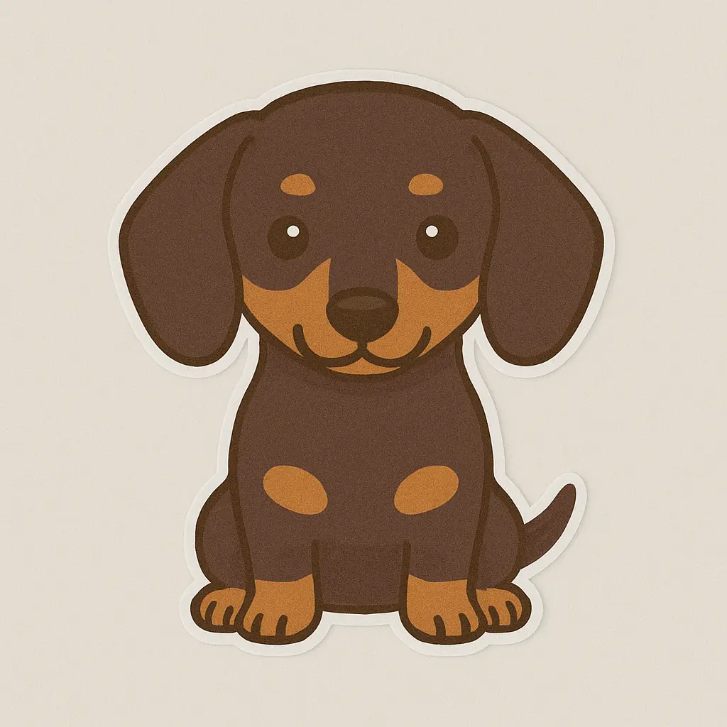 Dachshund Vinyl Decal – Long, Low & Full of Love