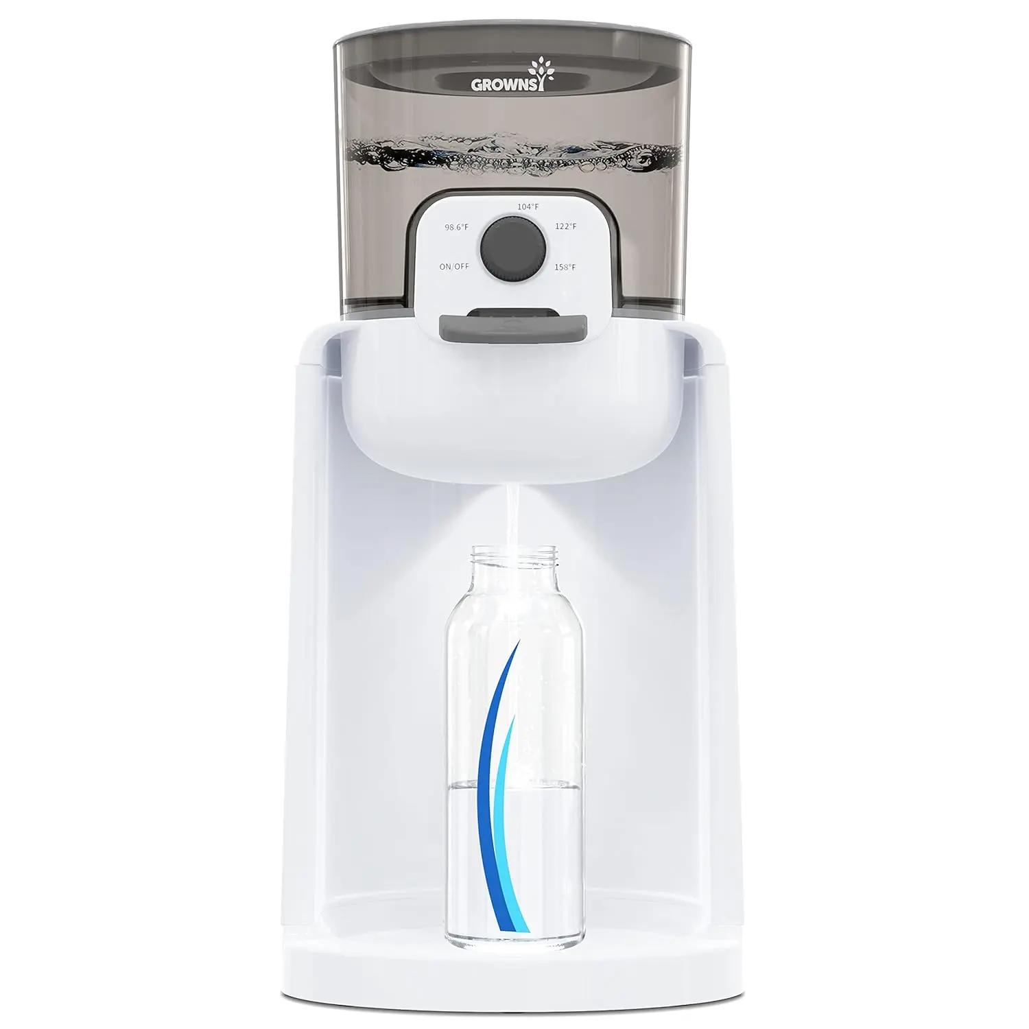 #SummerVibes GROWNSY Instant Baby Bottle Warmer, Precise 4 Temperatures Control | Night Light, Midnight Feeding | Warm Water Dispenser for Formula in Seconds | 72H Smart Thermostat, Easy Keep Warm/k301
