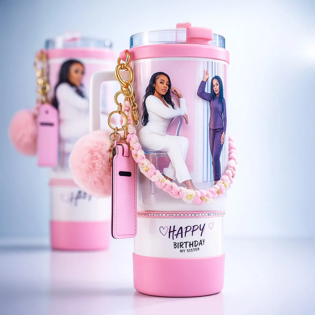Charming Photo Keepsake Tumbler 40oz (1or4 photo )