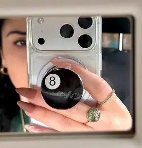 Retro 8 Ball MagSafe Phone Grip, Magnetic Pop Socket Kickstand, Vintage Billiards Phone Holder Cool Aesthetic Gift