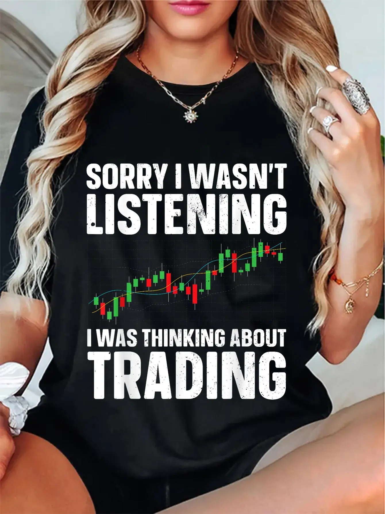 Unisex Day Trader T-Shirt, Funny Stock Market Graphic Print, Casual Shortsleeve Streetwear Tee in 100% Cotton, Everyday, Tshirt