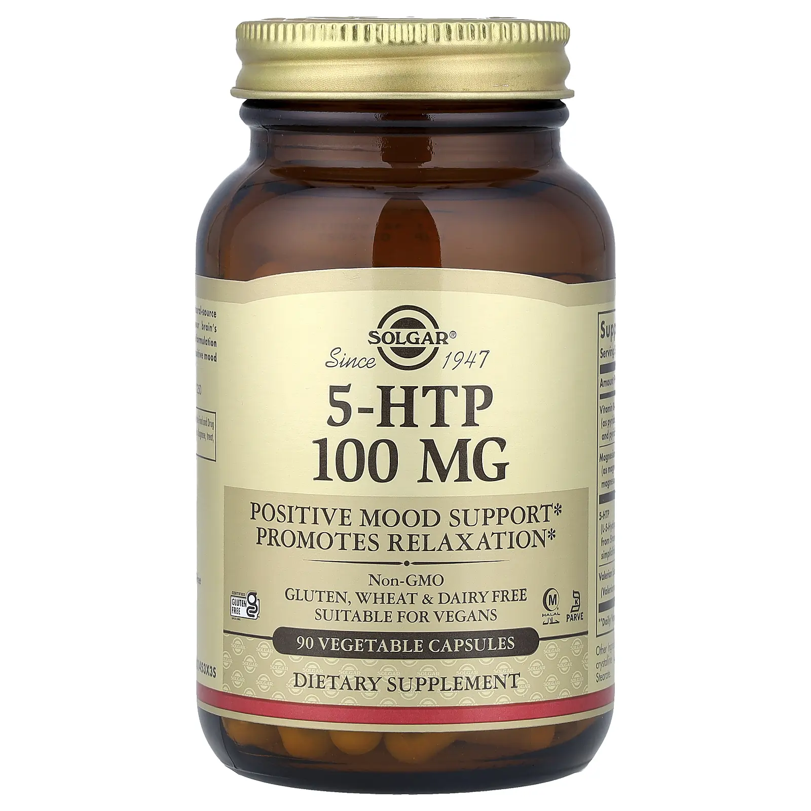 Solgar 5-HTP, 90 Vegetable Capsules