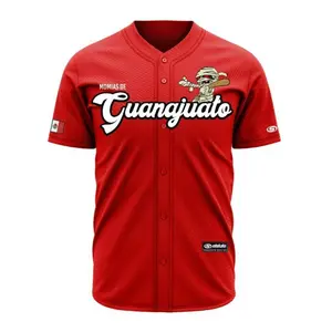 MOMIAS DE GUANAJUATO Baseball Jersey, MOMIAS DE GUANAJUATO Jersey, Mexico Jersey for Men Women, Mexico Baseball Shirt, Hiphop Jersey, All-Over Print Baseball Jersey