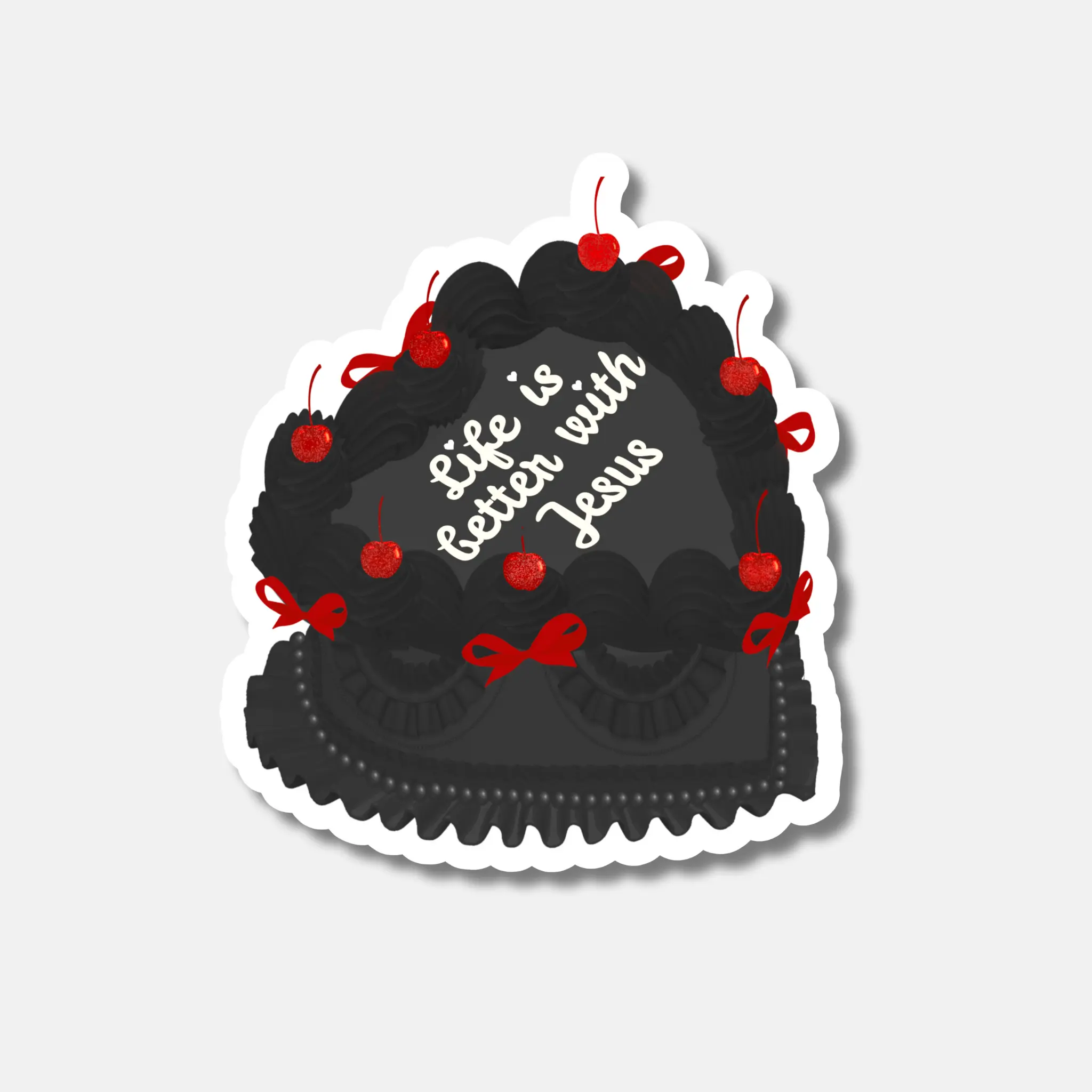 Cake Sticker - Customizable Cake Design with Various Flavors and Colors