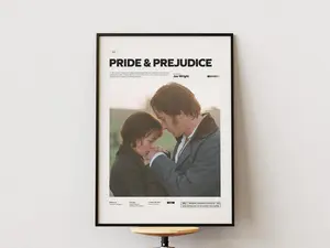 Pride and Prejudice Poster, Keira Knightley and Matthew Macfadyen Poster, Love Movie Pride and Prejudice Poster Print, Movie Wall Decor Idea