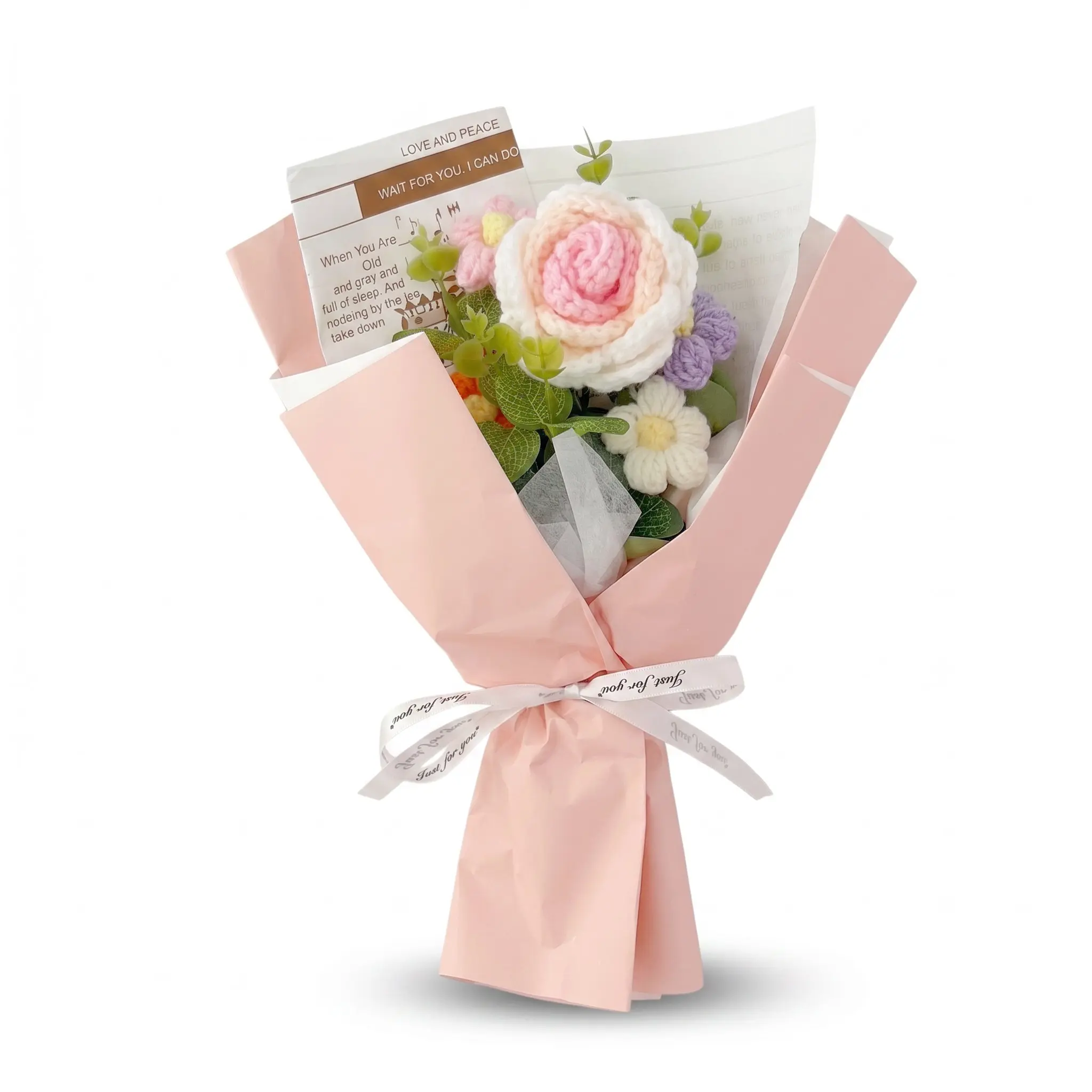 Rose Crochet Bouquet with Light A Meaningful Valentine’s Day or Mother’s Day Gift for Girlfriend or Mom That Lasts