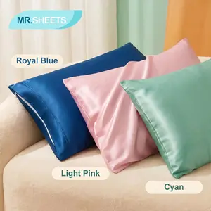 NTBAY 2-Pack Matte Satin Pillowcases, Ultra-Soft & Smooth Bedding, Skin-Friendly Anti-Frizz Pillow Covers with Hidden Zipper