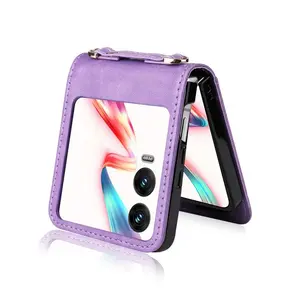 Crossbody Women's Phone Case for Infinix Zero Flip X6962, Shoulder Strap Included, Full Protection Cover for Tecno Phantom V Flip2/v Flip