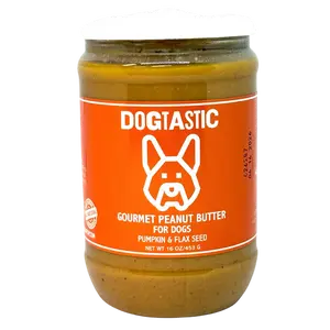 Dogtastic Gourmet Peanut Butter for Dogs - Pumpkin & Flax Seed Flavor
