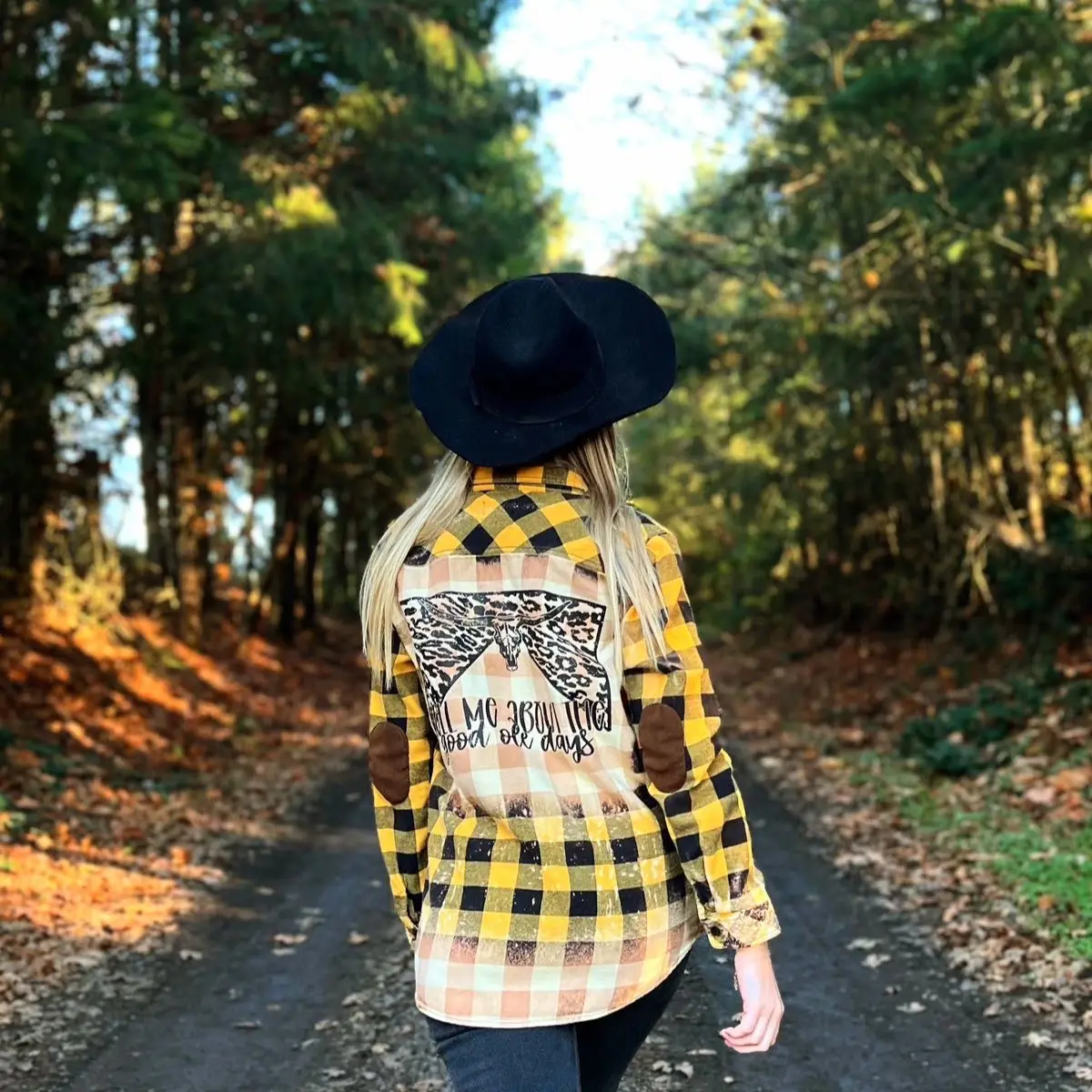 Bleach Distressed Flannel Shirt Tell Me About The Good Ole Days XS