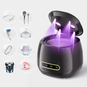 Ultrasonic Cleaner for Invisalign, 48khz Ultrasonic Cleaning Chamber, USB Operated, Portable Ultrasonic jewelry cleaning machine, 3 Timer Settings, Denture & Oral Guard Cleaner