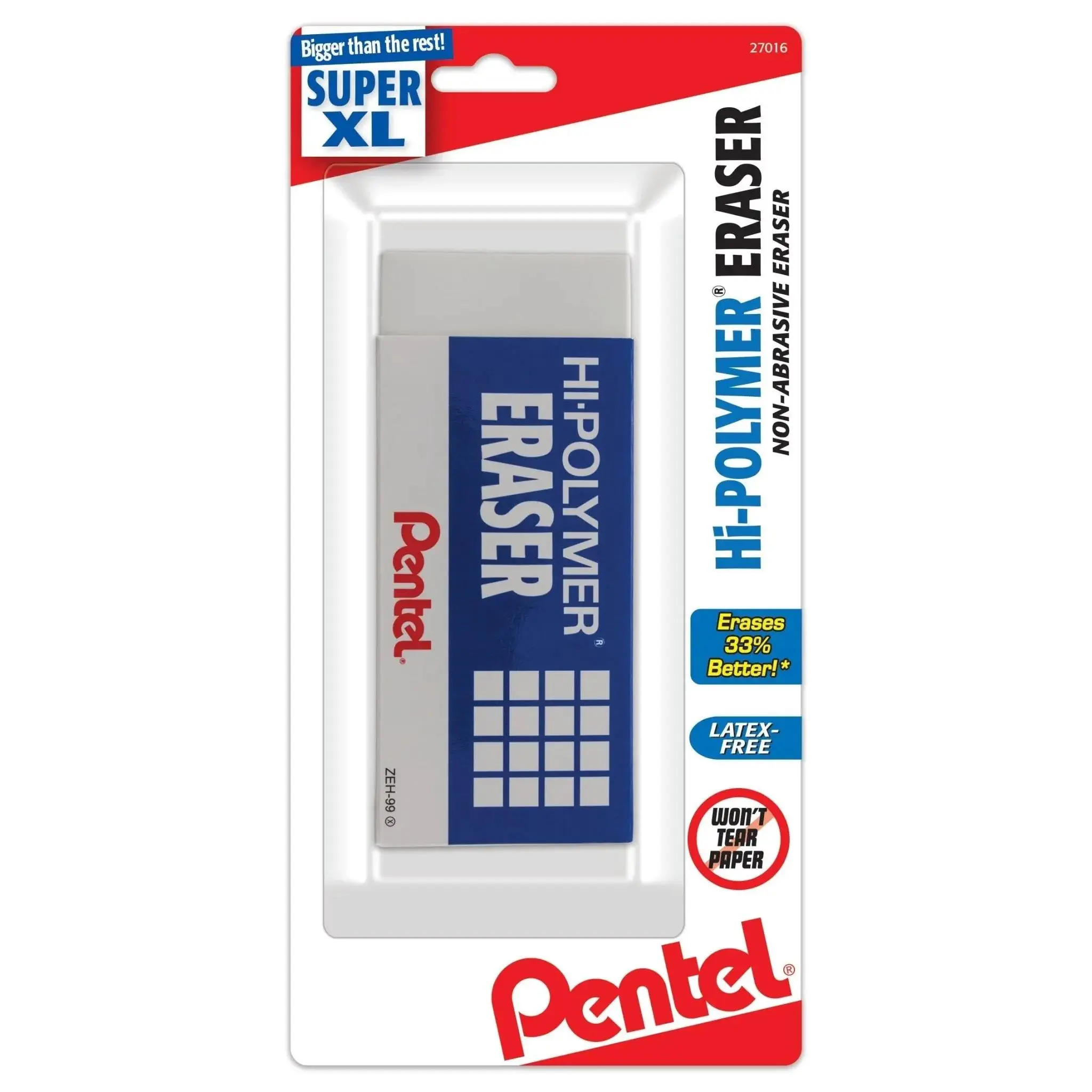 Hi-Polymer Block Eraser, Super XL White, 1-Pack Office Accessories for Computers & Office Stationery Writing Correction Tools