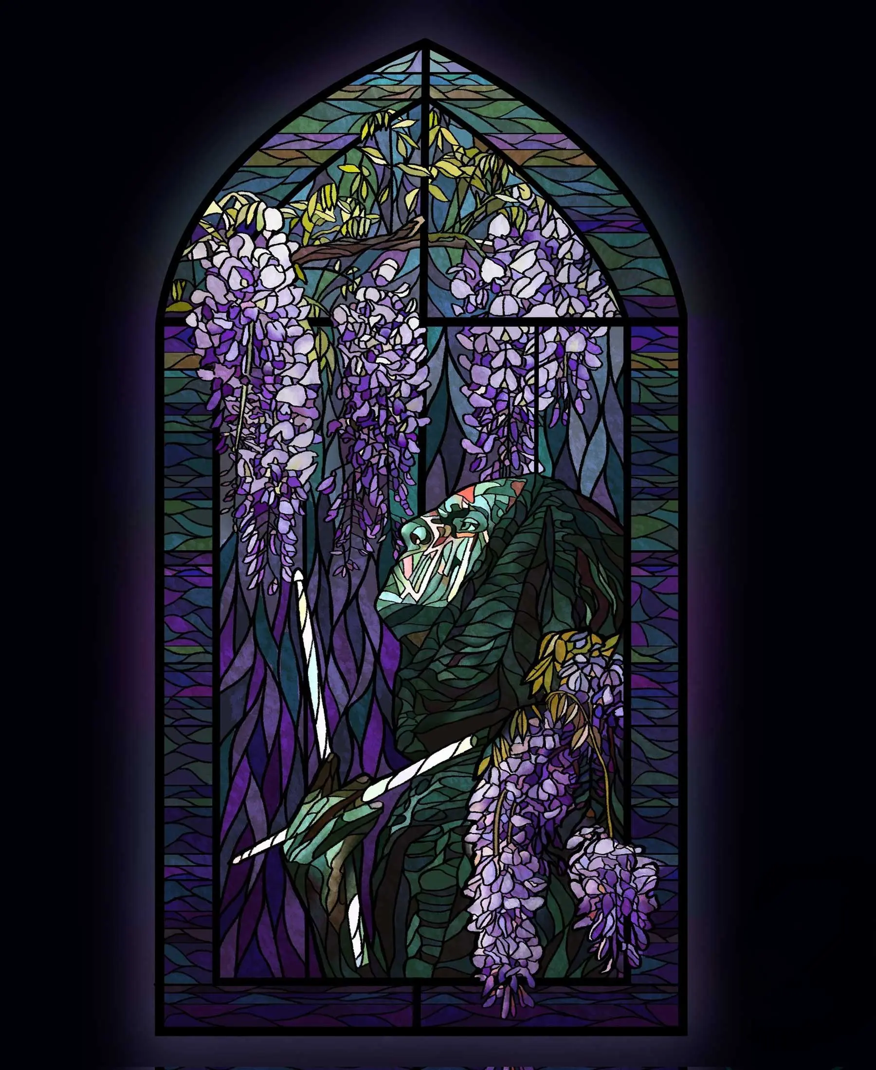 Sleep Token Vessel Gothic Style Dark Stained Glass Suncatcher New1