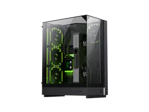 GAMEMAX T20 BK Black case. Three-sided tempered glass offers a full, unobstructed view of your hardware. 90° rotated motherboard layout enhances airflow using the natural Stack Effect.