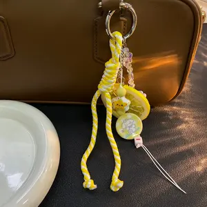 Bag Pendant Fresh Fruit Flavor Bag Decoration Lemon Knot Bag Pendant Cartoon Star Keychain Leather Set for Children
