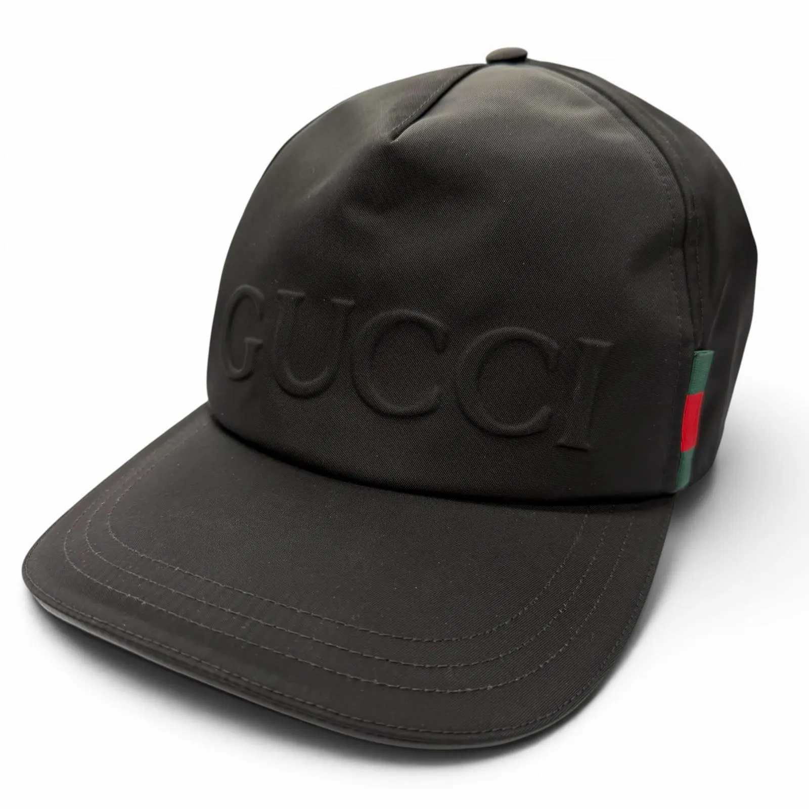 Pre-owned GUCCI Nylon Small Leather Goods Logo embossed baseball cap