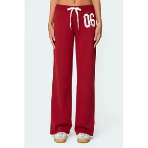 Women Autumn   Solid Baggy Harajuku Drawstring Cargo Pants Number Print Wide Leg Pants Parachute Sweatpants Joggers Trousers