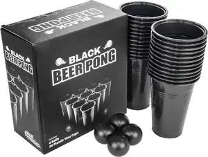 Blacked Out Beer Pong Set: The Ultimate New Year’s Eve Drinking Game! New Years Drinking Games Ideas for a Fun Party! Random Cup Fun Adult Party Game