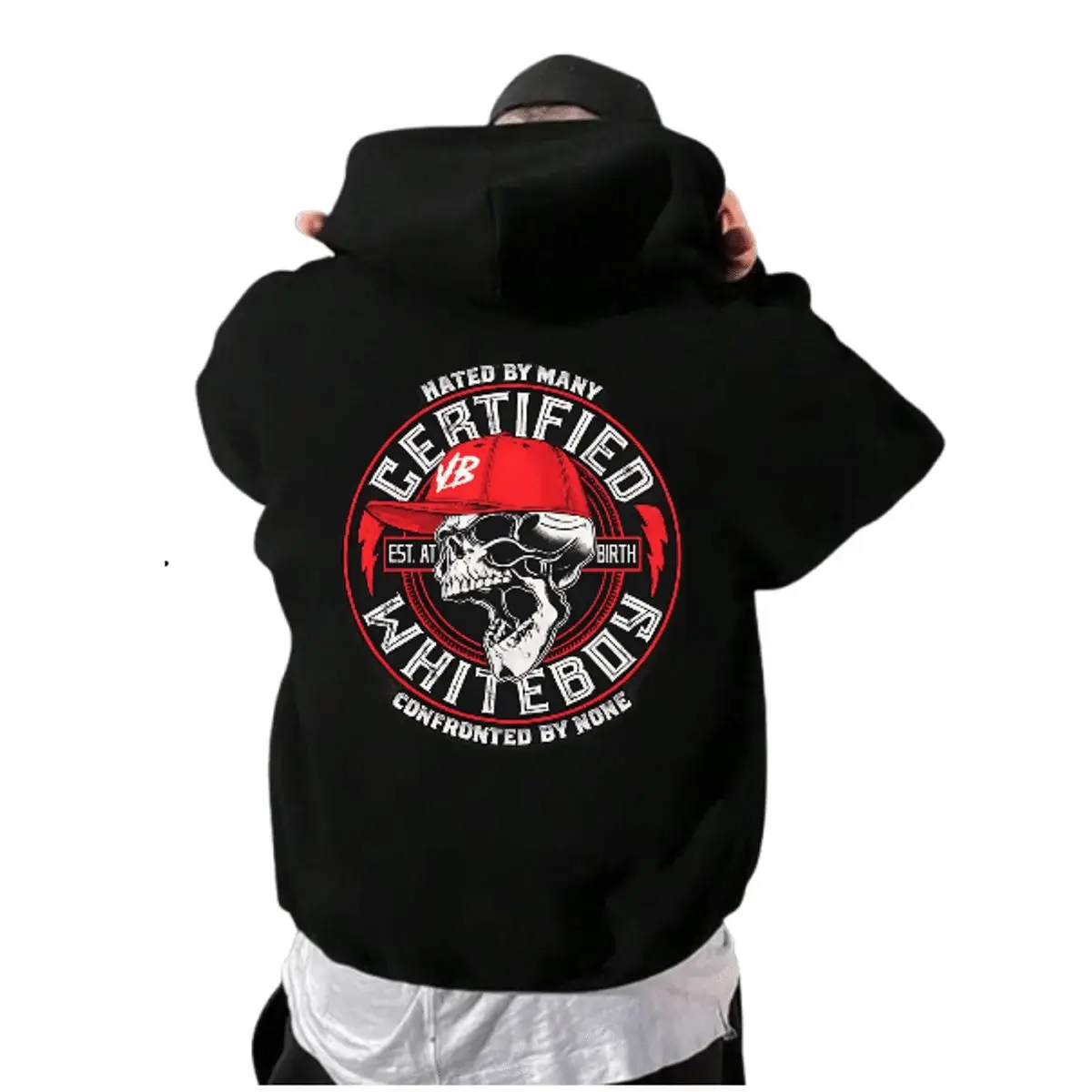 Certified Whiteboyy Hated By Many Confronted By None T-Shirt, Bold Street Graphic Shirt, Skull Streetwear Tee, Retro Urban Statement T-Shirt, Viral Street Style Shirt