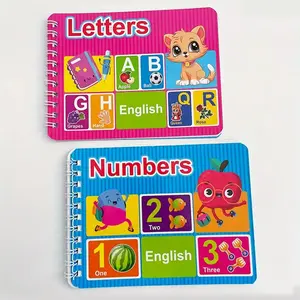Interactive Abcs & 123s Learning Book and Flashcard Set, Word Cards, Includes Matching Game and Voice Practice, Colorful Flashcards with Audio Options, Vocabulary Flashcards, English Cards, Study Cards