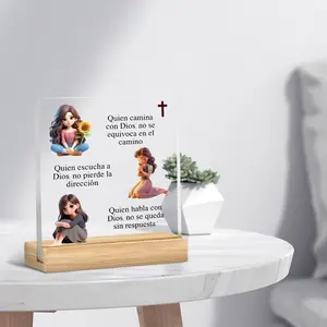 Christian Prayer Room Decoration, Acrylic Desktop Ornament, Home Decor, Home Ornaments, Religious Decorations, Christian Gifts, Signs, Acrylic Signage Plaque, Acrylic Plaque Sign, Wooden Home Sign, Wooden Cross Decorations