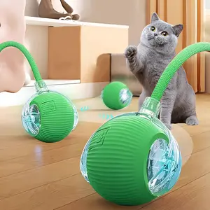 1 bite resistant automatic cat toy ball with tail - a dual-purpose cat and dog toy suitable for indoor interactive games, adding fun sale