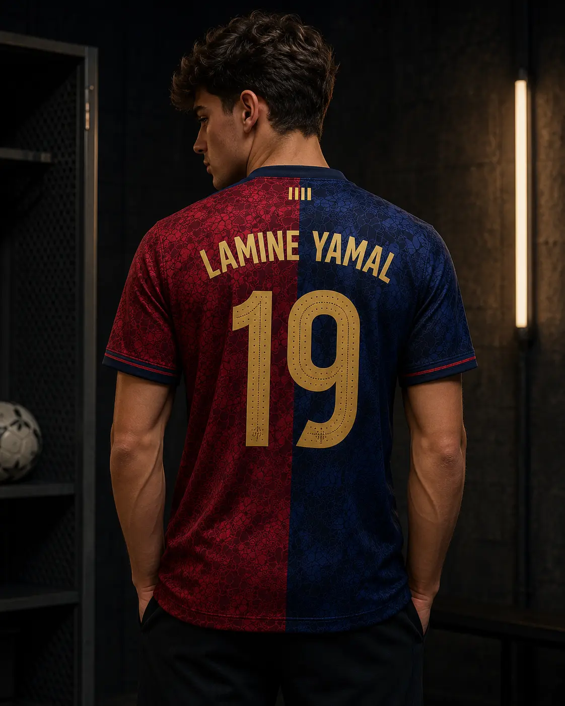 Premium Split Color Soccer Jersey for Men – Breathable Athletic Performance T-Shirt, Custom Number Sports Shirt, Lightweight Training & Casual Wear